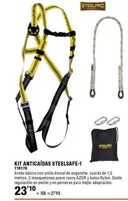 Oferta de Steelpro - Kit Anticaídas Steelsafe-1 por 23,1€ en ferrOkey