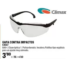 Oferta de Climax - Gafa Contra Impactos por 4,6€ en ferrOkey