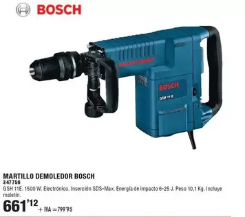 Oferta de Bosch - Martillo Demoledor 37785 por 661,12€ en YMÁS