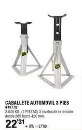 Oferta de Caballete Automovil 3 Pies por 22,31€ en YMÁS