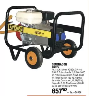 Oferta de Ayerbe - Generador por 657,02€ en YMÁS