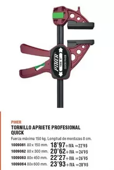 Oferta de Tornillo Apirite Profesional Quick por 18,97€ en YMÁS