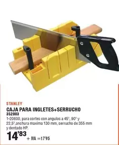 Oferta de Stanley - Caja Para Ingletes+serrucho por 14,83€ en YMÁS