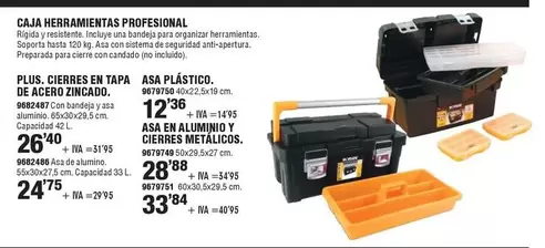 Oferta de Sistema - Caja Herramientas Profesional por 26,4€ en YMÁS