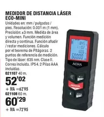 Oferta de Canon - Medidor De Distância Laser Eco-Mini por 52,02€ en YMÁS