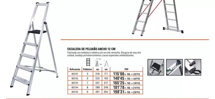 Oferta de Escaleria De Peldano Ancho 12 Cm en YMÁS