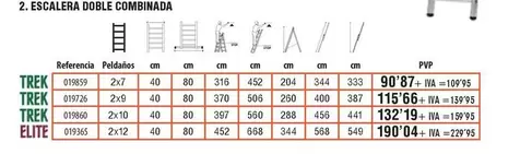 Oferta de Escalera Doble Combinada por 90,87€ en YMÁS