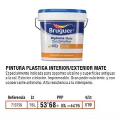 Oferta de Bruguer - Pintura Plastica Interior/exterior por 53,68€ en YMÁS