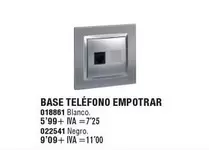 Oferta de Base Teléfono Empotrar 018861 por 5,99€ en YMÁS
