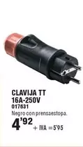 Oferta de Clavija Tt por 4,92€ en YMÁS