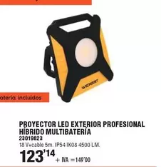 Oferta de Proyector Led Exterior Profesional Híbrido Multibatería por 123,14€ en YMÁS