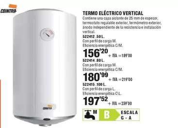 Oferta de Cointra - Termo Electrico Vertical en YMÁS