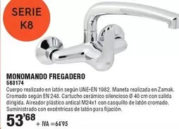 Oferta de Monomando Fregadero por 53,68€ en YMÁS