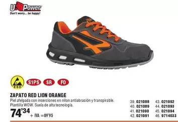 Oferta de Zapato Red Lion Orange por 74,34€ en YMÁS