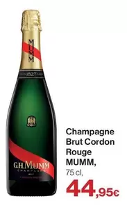 Oferta de Mumm - Champagne Brut Cordon Rouge por 44,95€ en El Corte Inglés
