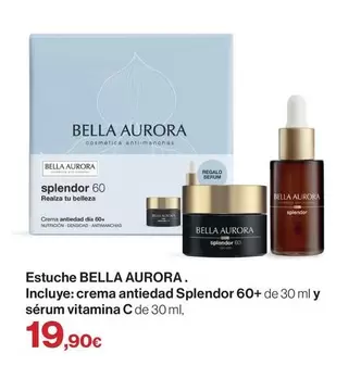 Oferta de Bella Aurora - Estuche Crema Antiedad Splendor 60+ De 30 Ml Y Sérum Vitamina C por 19,9€ en El Corte Inglés
