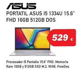 Oferta de Asus - Portatil 15 1334U 15.6" Fhd 16Gb 512Gb Dos por 529€ en Microsshop