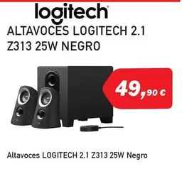 Oferta de Logitech - Altavoces 2.1 Z313 25W Negro por 49,9€ en Microsshop