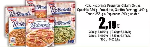 Oferta de Ristorante - Pizza  Pepperoni-Salamiu por 2,19€ en Froiz