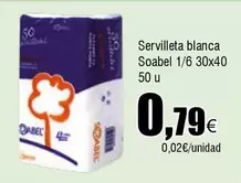 Oferta de Soabel - Servilleta Blanca por 0,79€ en Froiz