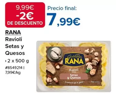Oferta de Rana - Ravioli Setas Y Quesos por 7,99€ en Costco