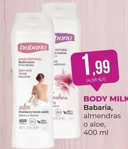 Oferta de Babaria -  Almendras O Aloe por 1,99€ en SPAR Gran Canaria