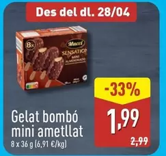 Oferta de Gelat Bombó Mini Ametllat  por 1,99€ en ALDI