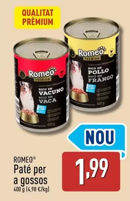 Oferta de Romeo - Pate Per A Gossos por 1,99€ en ALDI