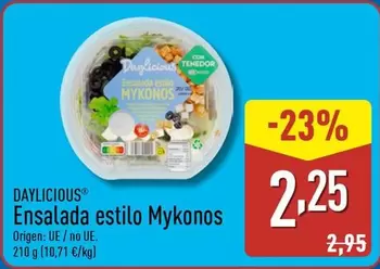 Oferta de Daylicious - Ensalada Estilo Mykonos por 2,25€ en ALDI