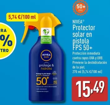 Oferta de Nivea - Protector Solar En Pistola FPS 50+ por 15,49€ en ALDI