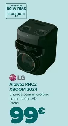 Oferta de LG - Altavoz RNC2  Xboom 2024 por 99€ en Carrefour