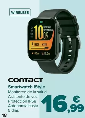Oferta de Contact - Smartwatch Istyle por 16,99€ en Carrefour