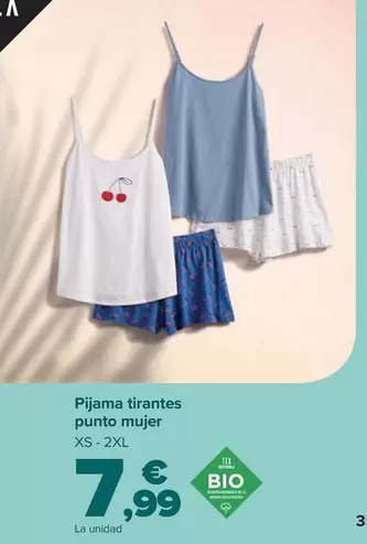 Oferta de TEX - Pijama Tirantes Punto Mujer por 7,99€ en Carrefour