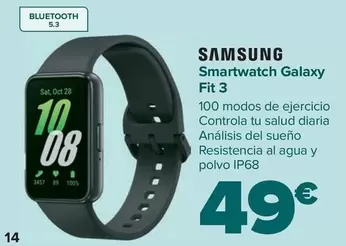 Oferta de Samsung - Smartwatch Galaxy Fit 3 por 49€ en Carrefour