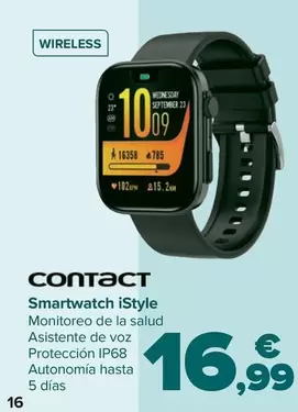 Oferta de Contact - Smartwatch Istyle por 16,99€ en Carrefour