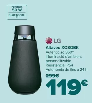 Oferta de LG - Altavoz Xo3qbk por 119€ en Carrefour