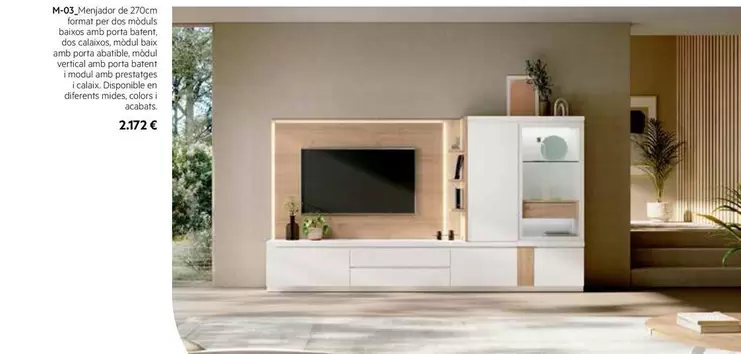 Oferta de M-03 Menjador De 270cm por 2172€ en MacMobles