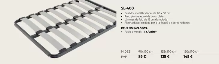 Oferta de Sl-400 por 89€ en MacMobles
