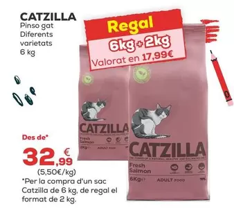 Oferta de Catzilla - Pienso Got por 32,99€ en Kiwoko