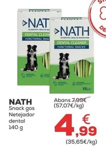 Oferta de Nath - Snack Perro Limpiador Dental por 4,99€ en Kiwoko