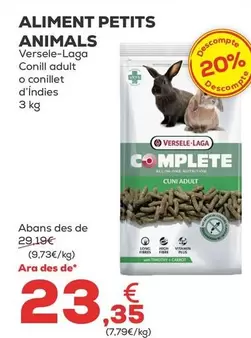 Oferta de Versele Laga - Alimento Pequenos Animales por 23,35€ en Kiwoko