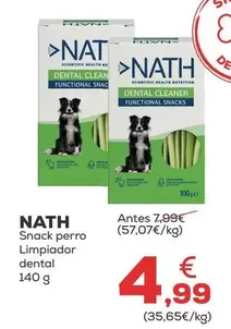 Oferta de Nath - Snack Perro Limpiador Dental por 4,99€ en Kiwoko
