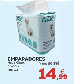 Oferta de Nova Clean - Empapadores por 14,99€ en Kiwoko
