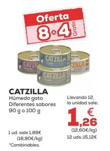 Oferta de Catzilla - Humedo Gato Diferentes Sabores por 1,89€ en Kiwoko