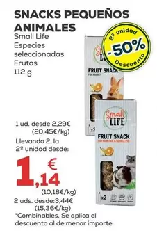 Oferta de Small Life - Snacks Pequenos Animales por 2,29€ en Kiwoko