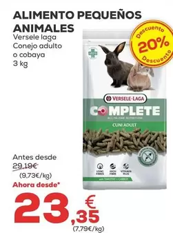 Oferta de Versele Laga - Alimento Pequenos Animales por 23,35€ en Kiwoko