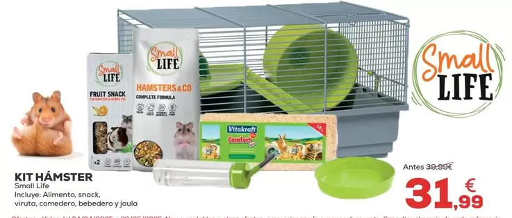 Oferta de Small Life - Kit Hamster por 31,99€ en Kiwoko