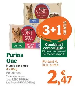 Oferta de Purina One - Humit Per A Gos por 3,29€ en Tiendanimal