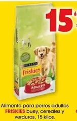 Oferta de Friskies - Alimento Para Perros Adultos Buey, Cereales Y Verduras por 15,54€ en Top Cash