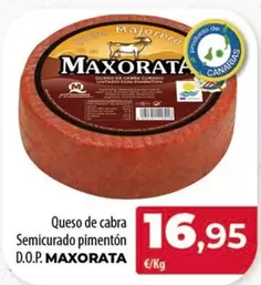 Oferta de Maxorata - Queso De Cabra Semicurado Pimenton D.O.P. por 16,95€ en SPAR Lanzarote